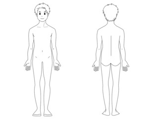 Full body illustration of a man. Beauty. Vector illustration.