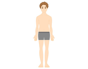 Full body illustration of a man. Beauty. Vector illustration.