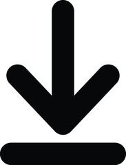 Bottom Arrow Vector icon that can easily modify or edit

