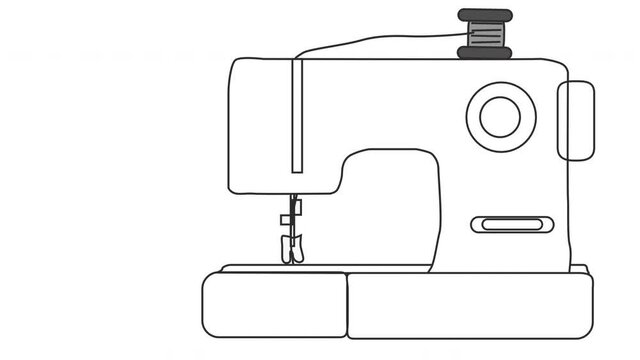 シンプルな白いミシン