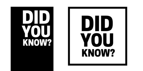 did you know vector icon