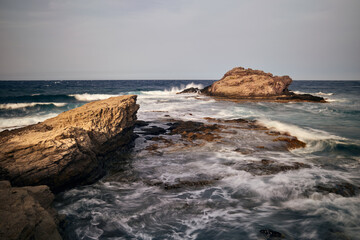 Rocky beach in Cabo de Gata in Almería