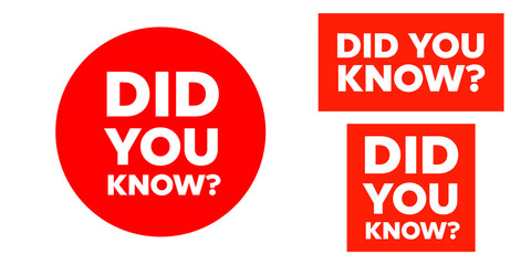 did you know vector icon