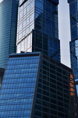 Obraz premium blue skyscrapers in the Moscow city