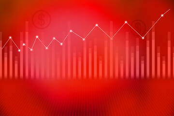 2d illustration futuristic business background pattern graph concept
