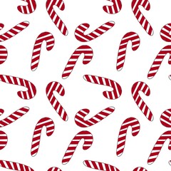 Seamless New Year pattern on white background 