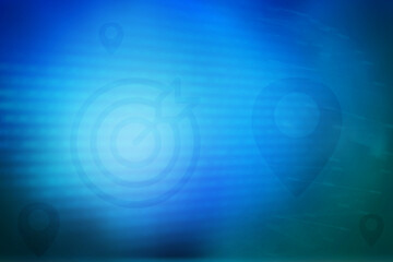 2d illustration navigation icon with telephone background
