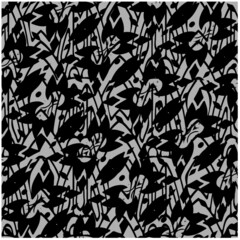 vector pattern in geometric ornamental style. Black and white pattern.