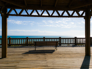 wooden pier at the beach