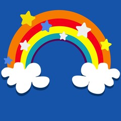 Fondo de arcoíris y estrellas Kids