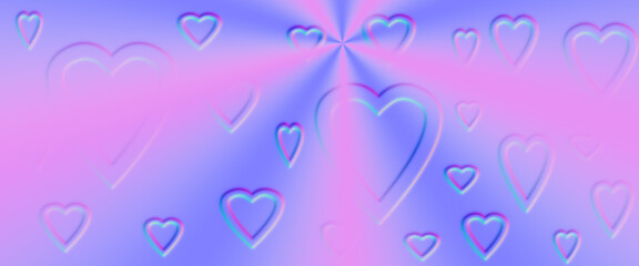 colorful background with heart shapes 