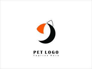Minimal Creative logo of Cat, Abstract Cat logo