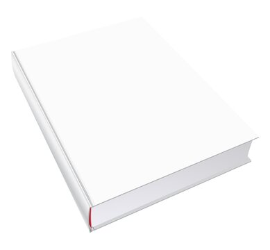 Vector book mockup with blank cover, template illustration