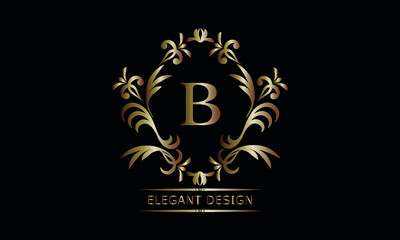 Vintage bronze logo with the letter E. Exquisite monogram, business sign, identity for a hotel, restaurant, jewelry.
