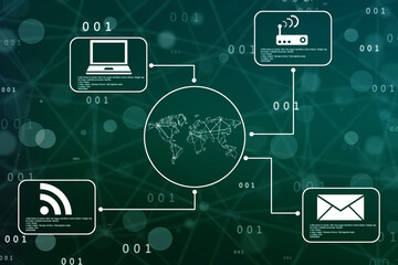 Digital Abstract technology background,2d illustration