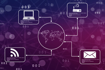 Digital Abstract technology background,2d illustration