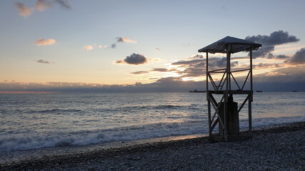 Beautiful sunset on the sea