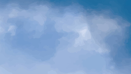 watercolor blue sky with clouds soft tone