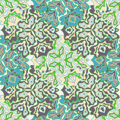 Abstract tileable floral seamless pattern design.