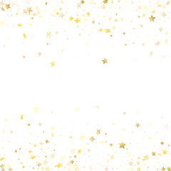 Magic gold sparkle texture vector star background.