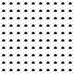 Square seamless background pattern from geometric shapes are different sizes and opacity. The pattern is evenly filled with big black tourist tents. Vector illustration on white background