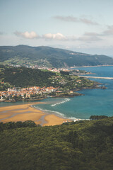 View of Mundaka and Bermeo at Urdaibai river mouth at Bizkaia, Basque Country.