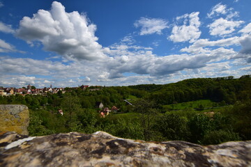 Rothenburg - Bayern - Ausblick auf dem rothenburger Forst