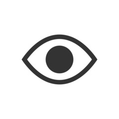 Eye icon sign flat. illustration isolated on white background