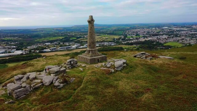 Basset Memorial Carn Brea Redruth Cornwall UK