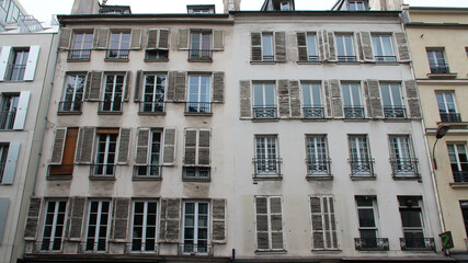 flat buildings in paris (france)