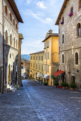 Fototapeta na wymiar A beautiful view of Gubbio, medieval town in the Province of Perugia