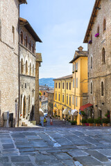 Fototapeta premium A beautiful view of Gubbio, medieval town in the Province of Perugia