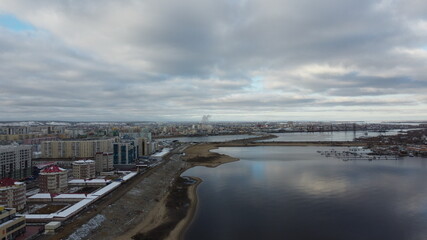Obraz premium View of the city of Yakutsk and the Lena River