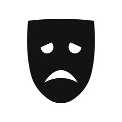 Carnival mask icon vector. anonymous illustration sign. logo isolated on white background.