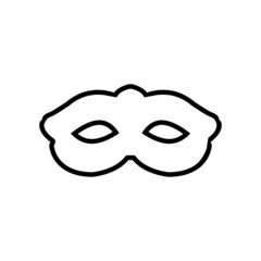 Carnival mask icon vector. anonymous illustration sign. logo isolated on white background.