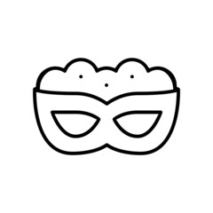 Carnival mask icon vector. anonymous illustration sign. logo isolated on white background.
