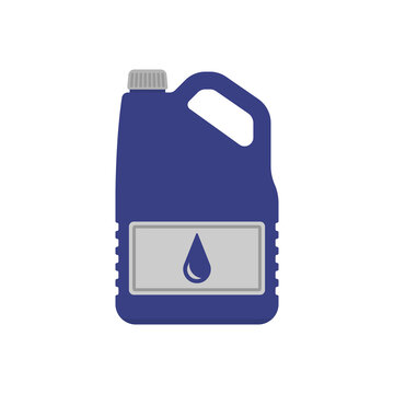 Jerrycan icon. Oil, water, gasoline. Colored silhouette. Side view. Vector simple flat graphic illustration. The isolated object on a white background. Isolate.