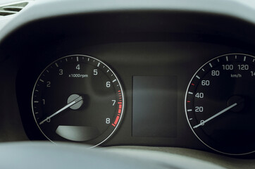 Vehicle meter cluster, gauge trip meter fuel gauge water temperature gear indicator rpm speedometer