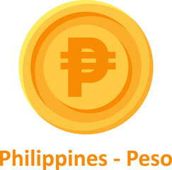 Philippines Peso Coin Isolated Vector icon which can easily modify or edit

