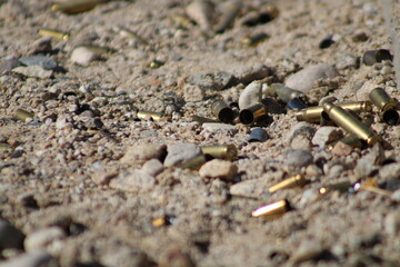 Bullet shells on the ground