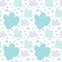 Cute, delicate seamless pattern with  on a white background in pastel color.