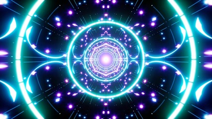 Glow Neon Disco Light Wave Effect Background