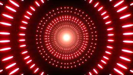 Glittering Red Color Circle VJ Light Lamp