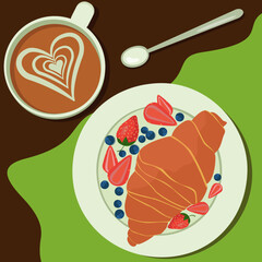 coffee and croissant