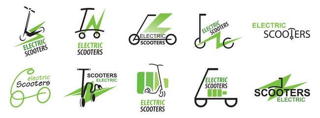 Vector logo of the electric scooter rental service © v-a-butenkov