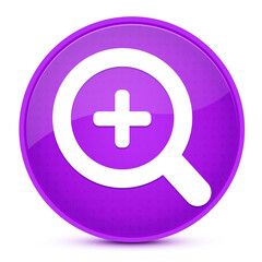 Obraz premium Zoom in aesthetic glossy purple round button abstract