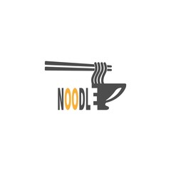 Noodle icon logo design template vector