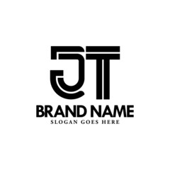 Initial letter jt logo design template vector