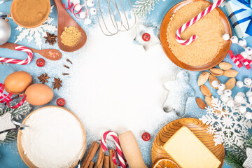 Christmas cookie cooking background