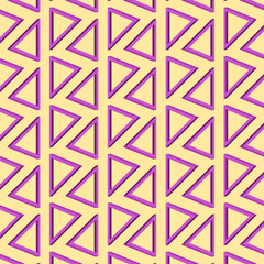 Seamless background geometric triangle 3d purple decoration concept vector